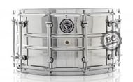 Caixa Bauer Steel Shell 14x8" TCM41 canoas Tube Lugs, casco Aço cromado, abafador interno e travas de afinação