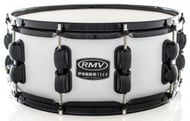 Caixa RMV FiberTech Silky Branca 14x6" Casco Híbrido com Aros Inoxidáveis 1,7mm (Exclusiva)