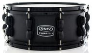 Caixa RMV FiberTech Silky Black 14x6" Casco Híbrido com Aros Inoxidáveis 1,7mm (Exclusiva)