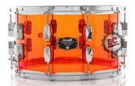 Caixa Torelli Diamante Acrílico Âmbar 14x8" TCD88AB com buchas e esteira em brass e 10 afinações