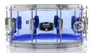 Caixa Torelli Diamante Acrílico Azul 14x6,5" TCD86AZ com buchas e esteira em brass e 10 afinações