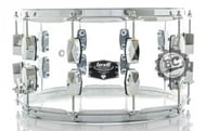 Caixa Torelli Diamante Acrílico Cristal 14x8" TCD88CR com buchas e esteira em brass e 10 afinações