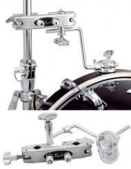 Clamp Pearl HA-130 para fixar a máquina de chimbal no 2º bumbo com as pernas fechadas p/ bumbo duplo