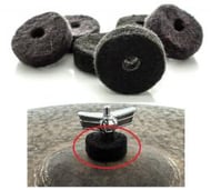 Feltros Tribal Percussion Kit com 6 Feltros (Preto) em Lã de Carneiro para Estante de Prato