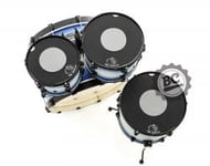 Kit de Abafadores Gorilla KT1C Tons e Surdo Cinza 10",12",14" Borracha Funciona como Pad de Estudo