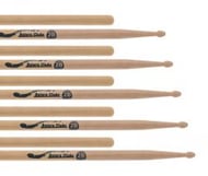 Kit de Baquetas 2B Batera Clube Pacote com 5 Pares by Liverpool em Tauarí Wood Nirvana Padrão 2B