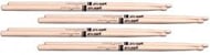 Kit de Baquetas Promark Padrão com 4 Pares 5B Clássica TX5BW em Classic Hickory Made in USA (034641)