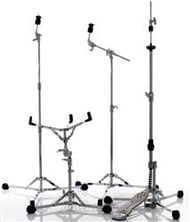 Kit de Ferragens Pearl HWP-150S Flat Base Vintage com Estantes de Caixa, Chimbal, Reta e Girafa