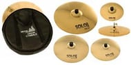 Kit de Pratos Orion Solo Pro 10 Full SP102 com Crashes 16" e 18", Hihat 14", Ride 20", Splash e Bag