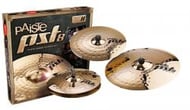Kit de Pratos Paiste PST8 Reflector Universal Set Series com Chimbal 14", Crash 16" e Ride 20"