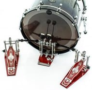Pedal Duplo OffSet Ergonomic Red Double Chain Drive com posicionamento reto e ergonômico (RARIDADE)