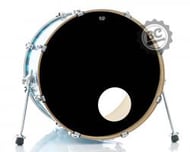 Pele Encore Remo Ambassador Ebony Bass 20" Resposta de bumbo com furo frontal (10617)