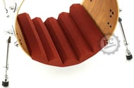Abafador de Bumbo Kick Control KC16VM Vermelho Profundidade até 16" e Diâmetro 18" a 26"