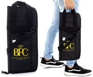 Bag de Baquetas BFC Brazilian Finest Cymbals Preta em Eco Couro com Bolso Frontal KN (3351)