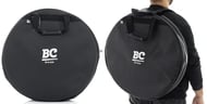 Bag de Pratos BC Bags Batera Clube Signature Via Black 24" em Eco Couro com alça de mochila