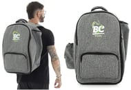 Bag Mochila BC Bags Signature Drumbag Cinza para Bateristas, uso misto, baquetas, laptop e acessórios