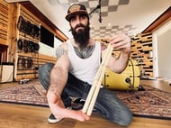 Baqueta Meinl Signature El Estepario Siberiano Padrão 5A mais comprida em Hickory SB605 Fabricada na Alemanha