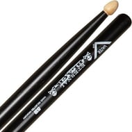 Baqueta Vater 5B Eternal Black VHEB5BW Padrão 5B Clássica Preta em Hickory Made in USA