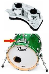 Base de Bumbo para Tons Pearl BB-300/C padrão Masters, Reference e Masterworks