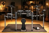 Bateria Eletrônica Donner Beat com pratos triple zone, peles mesh, módulo touch 1.100 sons padrão superior