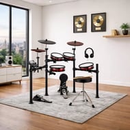 Bateria Eletrônica Donner DED200 Max Pads Mesh com Módulo 450 sons e banco, fone e baqueta grátis