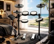 Bateria Eletrônica Trigger by Michael TD200 Pads Mesh com Módulo 251 sons, 25 kits, interface midi