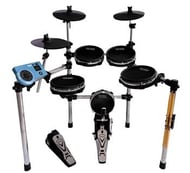 Bateria Eletrônica X-Pro C. Ibañez ED444 pad bumbo mesh, rack cromado, pads Dual Zone, pratos choke