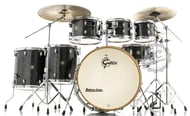 Bateria Gretsch Catalina Maple Black Stardust BS 22",8",10",12",14",16" com Kit de Ferragens