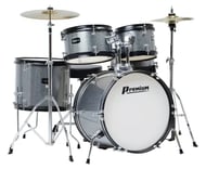 Bateria Infantil Premium Prata DX45JSL Completa com pratos, ferragens e padrão semiprofissional