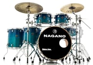 Bateria Nagano Performance Classic Full Cobalt Blue 22",10",12",14",16" com ferragens e banco