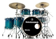 Bateria Nagano Performance Classic Full Cobalt Blue 22",8",10",12",14",16" com ferragens e banco
