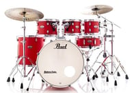 Bateria Pearl Decade Maple Matte Racing Red 20",8",10",12",14", caixa e Kit Ferragens HWP-830