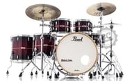 Bateria Pearl Masters Maple Complete MCT Banded RedBurst 22",10",12",14",16" Thin Shells (Shell Pack)
