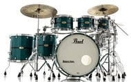 Bateria Pearl Reference One Aqua Turquoise Stripe 22",8",10",12",14",16" (Shell Pack) R2 Air Arc Design