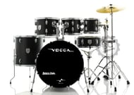 Bateria Vogga Jam by Michael Matte Black Completa 22" com 3 Tons, Ferragens, Pratos e Banco VPD422MTB