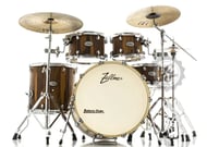Bateria Zellmer Ascending Black Wood 22",10",12",16" com Ferragens duplas e 2 estantes