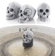 Borboleta D-Tuner Caveira Prata Skull Cymbal para estantes de prato padrão 8mm kit com 3 unidades DT05