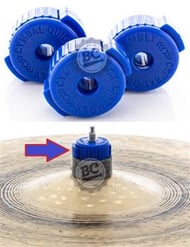 Borboleta Spanking by Zellmer Quick Release Azul Kit com 3 Unidades para Estantes de Prato e Cymbal Push-on (1175)