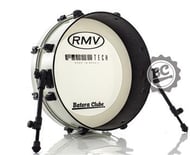 Bumbo 18" RMV Fibertech Opus Silky Branca 18x5" Compacto pele com muffle abafador interno