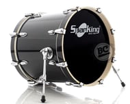 Bumbo 18" Spanking by Zellmer Black Sparkle 18x16" com pés telescópio, aros de madeira e pele dupla