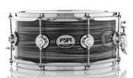 Caixa FSA Standard Mahogany Black Blast Wood 14x6.5" casco híbrido com canoas inteiriças e revestimento especial