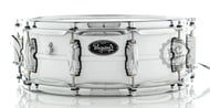 Caixa Pinguim Glacial Limited 14x5" PCM72 em Alumínio branco com buchas em Brass e aros PowerHoop