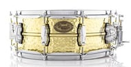 Caixa Pinguim Real Hammered Brass 14x5" PCM80 com buchas em Brass e aros PowerHoop