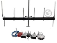 Clamp de Percussão Sêxtuplo Liverpool Mini Rack para Fixar 6 Acessórios na Estante (11173)
