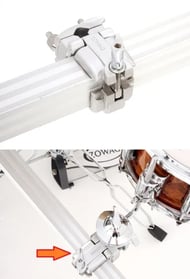 Clamp para Rack Zowag ZSRS-SC1 da linha Z-Rack para fixar holder, extensor e acessórios no Rack