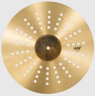 Crash Sabian AAX Aero Traditional 18" com diversos micro furos crash de efeito
