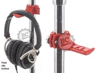 Gancho e Suporte D-Tuner Red para Headphone ou acessórios para fixar na estante DT12
