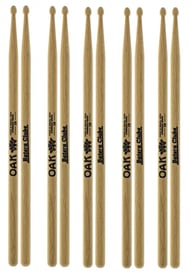 Kit de Baquetas 2B Batera Clube com 5 Pares em OAK Soft Americano Padrão 2B Clássico