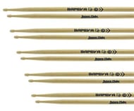 Kit de Baquetas 5A Batera Clube Kit com 5 Pares em Bapeva Padrão 5A excelente durabilidade e densidade