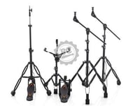 Kit de Ferragens RMV Hard Tech com Estante Reta e Girafa, Pedal, Máquina Chimbal e Estante de Caixa
